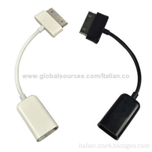 OTG Cables for iPhone 4 with 480Mbps Ultra High-speed, Easy to Install
